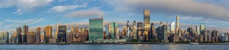 View Of The East Side Of Manhattan Skyline From Long Island City In The