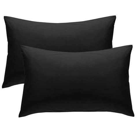 Chartwell Plain Housewife Black Pillow Case Pack Of 2 Departments