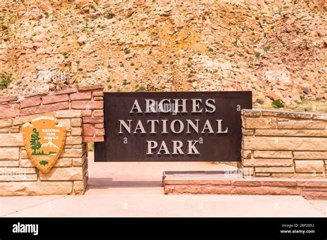 Arches National Park Entrance Sign Hi Res Stock Photography And Images