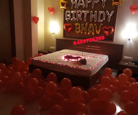 Birthday surprise room decoration on husband's birthday at home surprise birthday room decoration surprise anniversary room decoration planning a romantic birthday surprise for your husband? Romantic Room Decoration For Surprise Birthday Party in ...