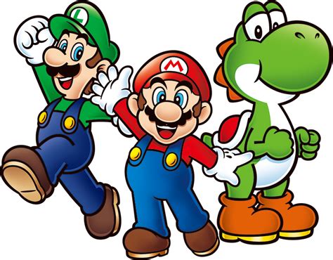 Filemario Luigi Yoshi Artpng Super Mario Wiki The Mario Encyclopedia