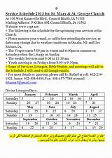 Photos of Church Service Schedule