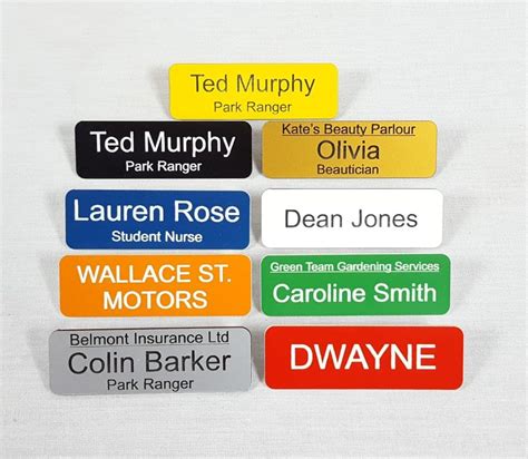 Personalised Acrylic Name Badge With Pin Choice Of Colour