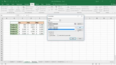 Consolidate Data No Numbers In Multiple Worksheets