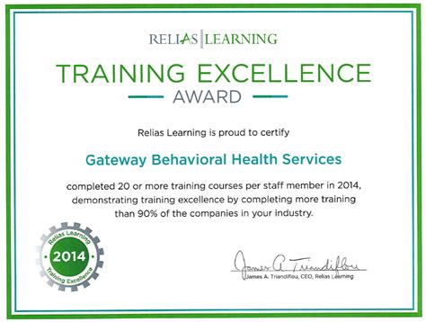 Compare relias learning management system to alternative corporate learning management systems. Gateway Receives Relias Learning Award for Training Excellence