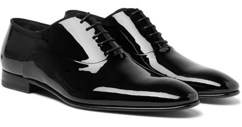 Boss By Hugo Boss Oxford Shoes In Patent Leather With Grosgrain Piping Black Mens Business