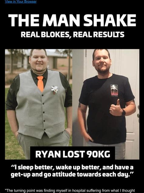 The Man Shake A Close Call Motivated Ryan To Lose 90kg Milled