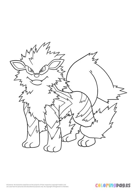 Pokémon Arcanine Coloring Page Pokemon Coloring Pages Colouring Pages