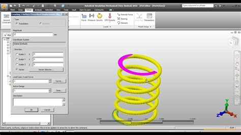 Autodesk Simulation Mechanical Spring Compression Youtube