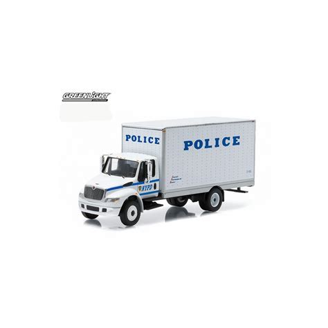 S33 Greenlight 164 Nypd International Police Box Van Truck Rare New
