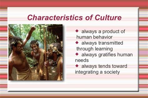 Characteristics Of Culture Slideshareppt