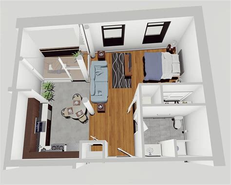 1 Bedroom Studio Apartment Floor Plans