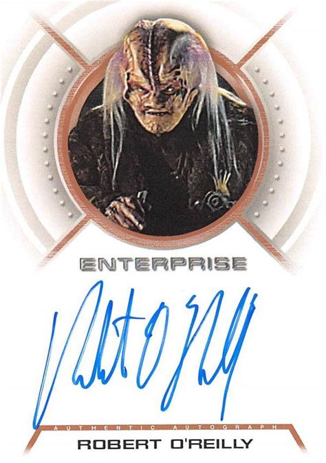 Robert Oreilly Autographed Trading Card Enterprise As Kago Darr 2002