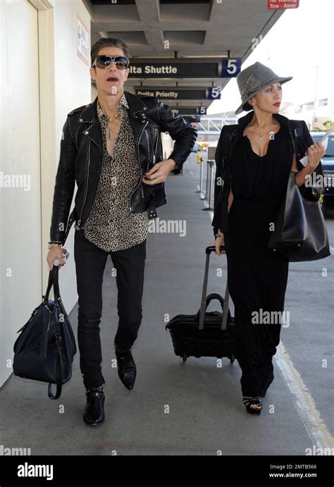 ‘janes Addiction Frontman Perry Farrell And Wife Etty Lau Farrell Are Spotted At Lax Airport