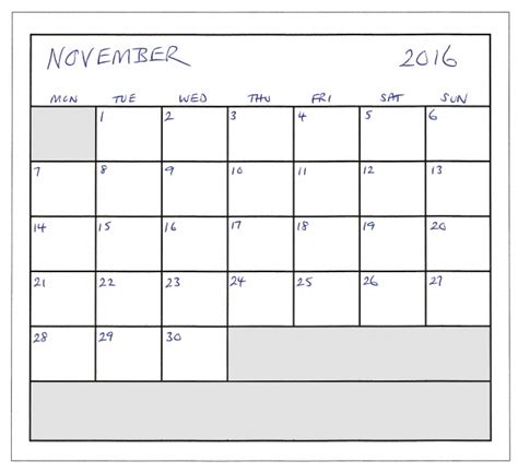 November 2016 Planner Free Stock Photo Public Domain Pictures