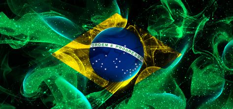 Brazil Flag Background Brasil Bandera Bandera Antecedentes Imagen De