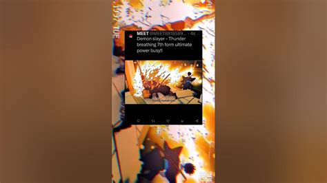 Demon slayer - Thunder breathing 7th form⚡#anime #shortsfeed - YouTube