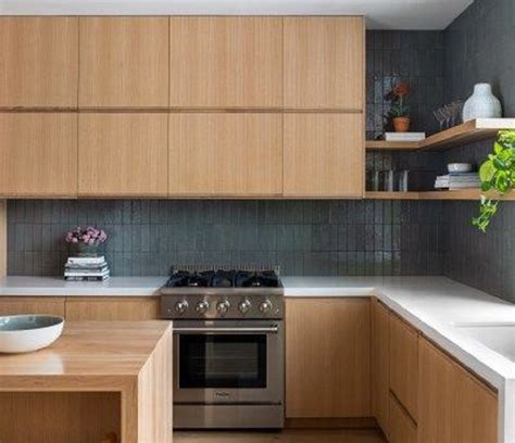dapur tegel hitam motif minimalis