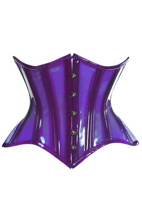 lavish purple clear curvy underbust waist cincher corset clear 4x cincher corset waist
