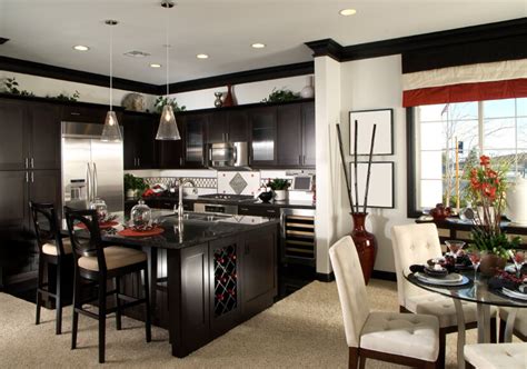 You can go ahead and have your floor covered by red or brown tiles or wood. 52 Dark Kitchens with Dark Wood and Black Kitchen Cabinets