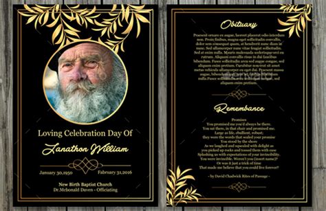 Free 18 Best Funeral Card Designs In Psd Vector Eps Ai Ms Word