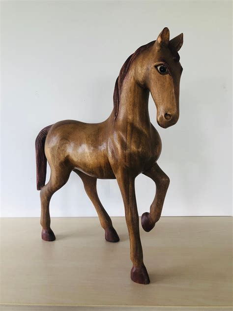 Very Large Wooden Horse Decorative Wooden Horse Handmade Etsy Ireland