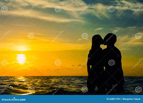 Lovers At Sunset Stock Image Image Of Beautiful Romantic 66881109