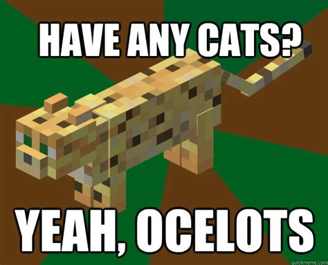 Have Any Cats Yeah Ocelots Minecraft Ocelot Quickmeme