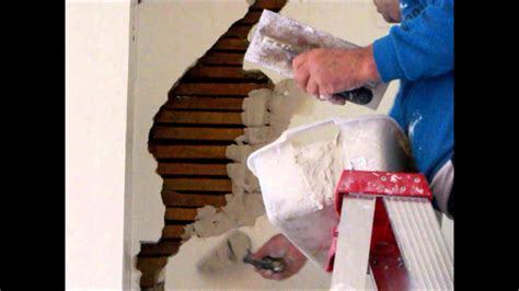 Advice on repairing a ceiling and mending holes in plaster ceilings. Plastering Wall repairs lath & plaster large hole Part 1 ...