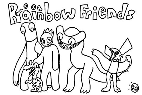 Rainbow Friends 2 Coloring Pages Free Printable Coloring Pages