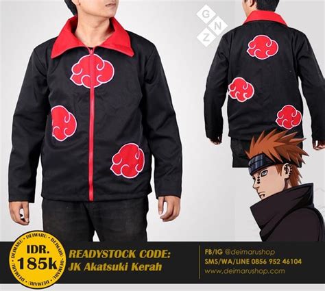 Jual Jk Akatsuki Kerah Jaket Hoodie Akatsuki Itachi Naruto Cosplay