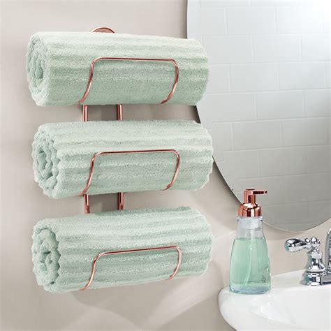 Bath Towel Holder Wall Mounted Towel Holder Black With Hooks Wall