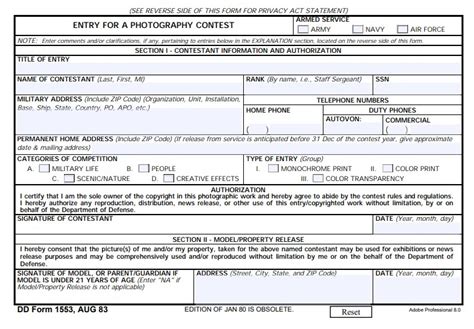 Download Dd 1561 Fillable Form
