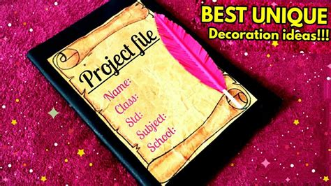 How To Decorate Project Front Page For Boys Front Page Design For