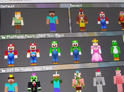 Minecraft Super Mario Skin Pack Now Usable Online And