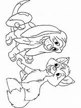 Hound Fox Coloring Printable Recommended sketch template