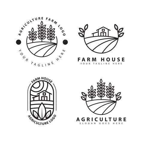Premium Vector Agriculture Logo Set Farm Icon Vector Illustration