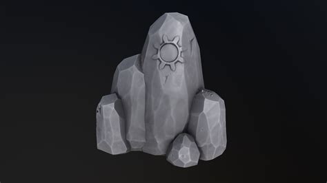 Stylized Rock 3D model low-poly travel | CGTrader