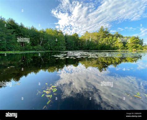 Calm Lake Water Reflection Stock Photo Alamy