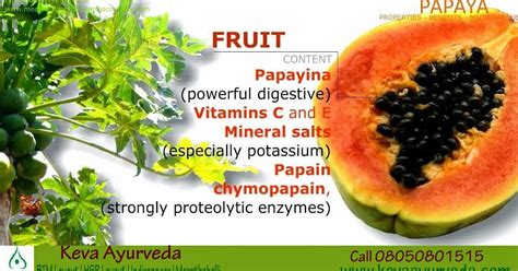 Keva Ayurveda Health Benefits Of Papaya
