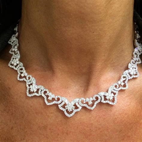 Diamond Necklace Choker Pin 1401156079 Diamondnecklacechoker Womens