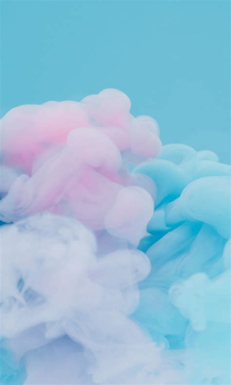 Light Pink Blue Smoke Plain Blue Background 4k 5k Hd Abstract