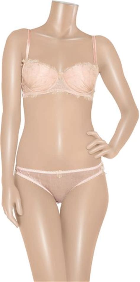Mimi Holliday By Damaris Macaroon Silk Chiffon And Lace Briefs In Pink