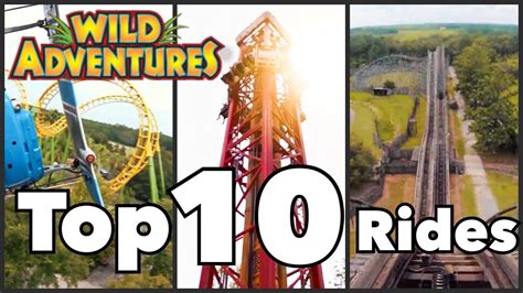 Top 10 Rides At Wild Adventures Theme Park Youtube