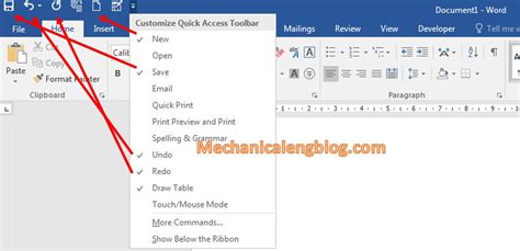 Customize Quick Access Toolbar In Ms Word Mechanicaleng Blog