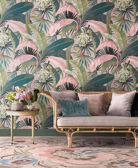 La Palma Wallpaper Wallcovering Feature Wall Tropical Etsy In 2020