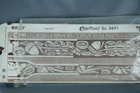 Craftaid Leather Tooling Template Belt Oak Leaf 2671 Tandy Complete