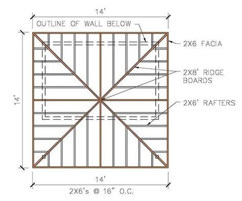 8×12 Hip Roof Shed Plans And Blueprints For Cabana Style Shed