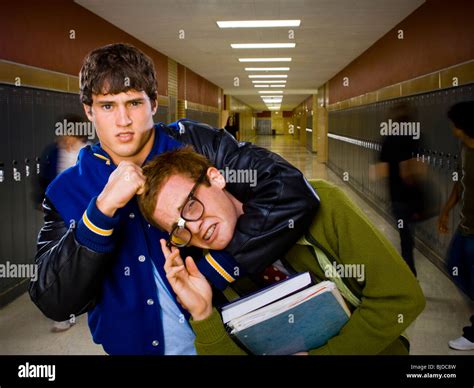 High School Jock And Nerd Stock Photo Alamy
