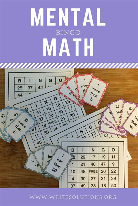 Mental Math Bingo Game For Fact Fluency Mental Math Math Bingo Math
